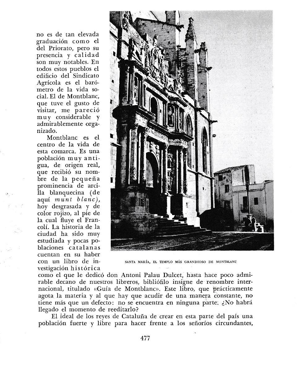 LAMINA 6521: Santa Maria el templo mas grandioso de Montblanc