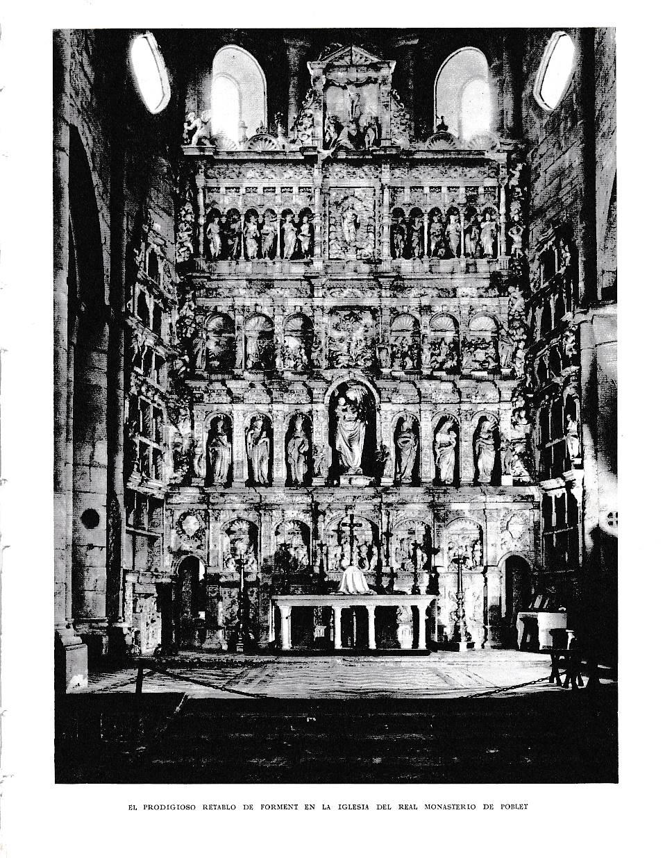 LAMINA 6525: Retablo de Forment en la iglesia del Real Monasterio de Poblet