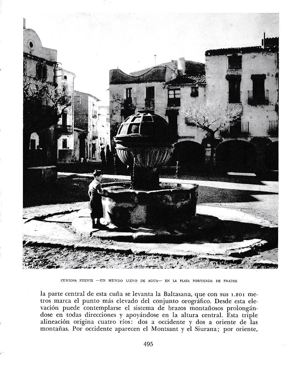 LAMINA 6528: Un mundo lleno de agua fuente de la plaza de Prades