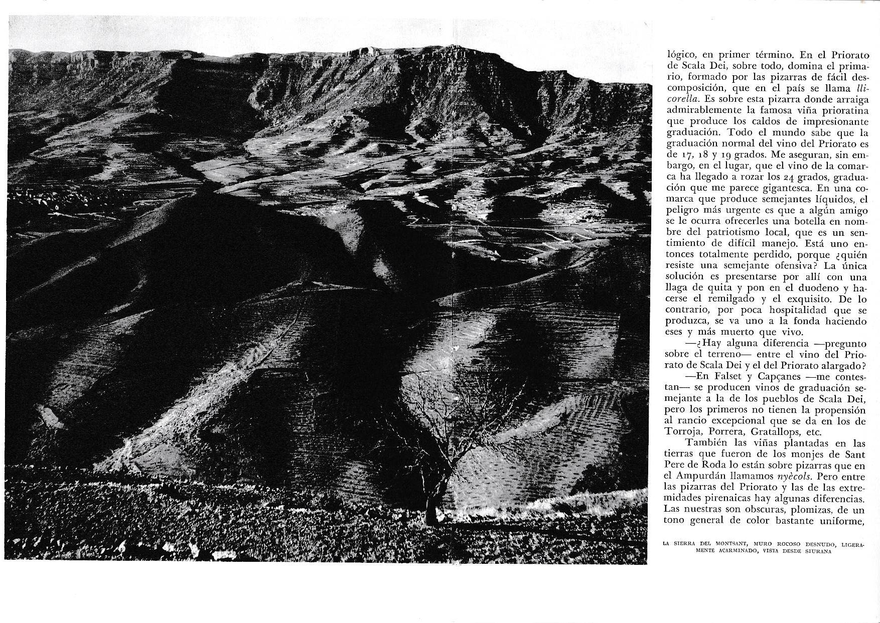 LAMINA 6530:  La sierra de Montsant  visto desde Siurana