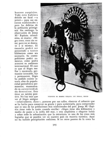 LAMINA 6539: Picaporte de hierro forjado Cau Ferrat Sitges