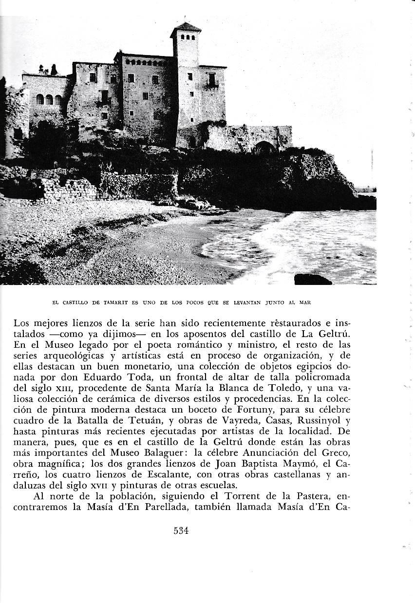 LAMINA 6544: Castillo de Tamarit frernte el mar