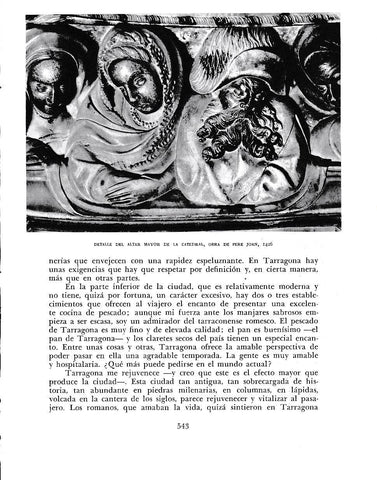LAMINA 6548: Detalle del altar mayor de la catedral de Tarragona obra de Pere Joan 1426