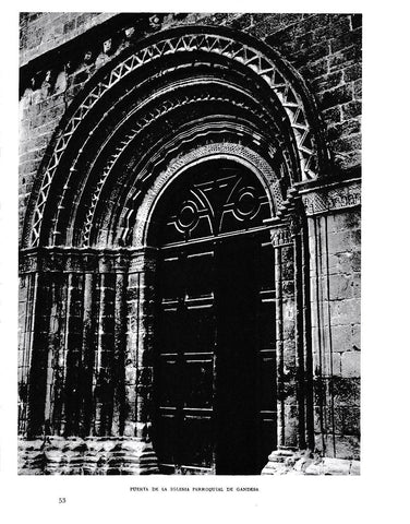 LAMINA 6568:  Puerta iglesia parroquial de Gandesa
