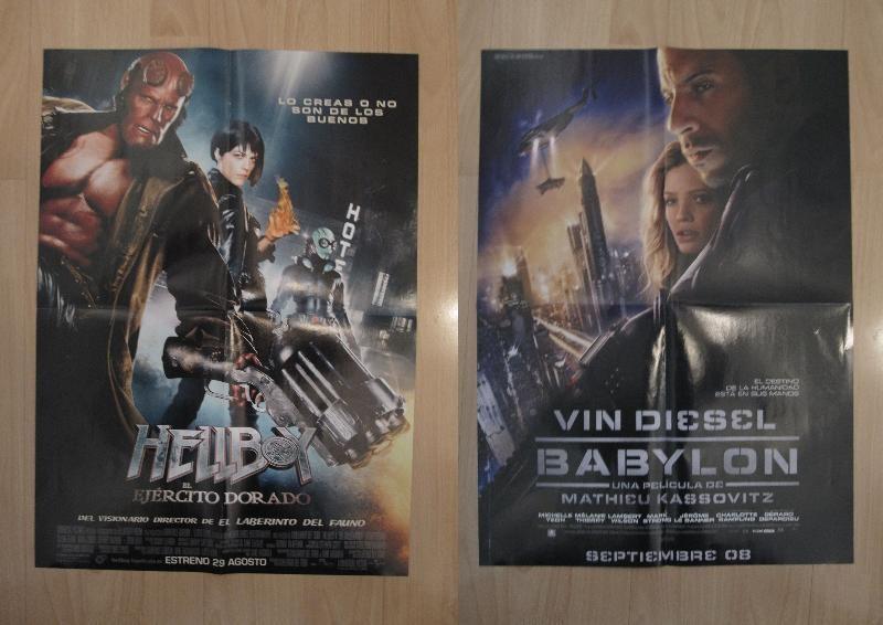 Poster doble cine: Babylon y Hellboy el ejercito dorado