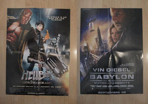 Poster doble cine: Babylon y Hellboy el ejercito dorado