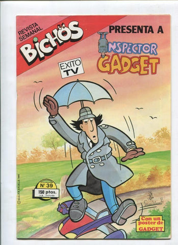 Bichos numero 39: interior en interior cubierta / trasera poster Inspector Gadget