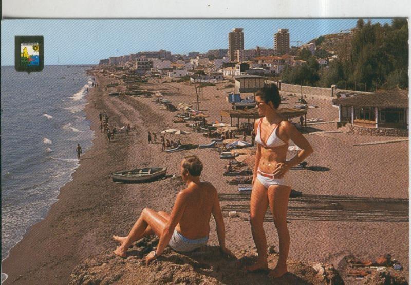 Postal 010032: Playa de la carihuela de Torremolinos, Malaga