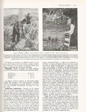 LAMINA 3217: BULGARIA. Cria del gusano de seda