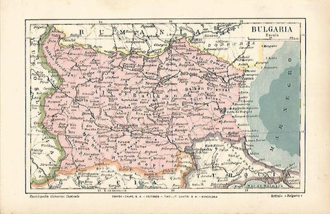 LAMINA ESPASA 08216: Mapa de Bulgaria