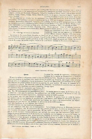 LAMINA ESPASA 11890: Himno nacional de Bulgaria