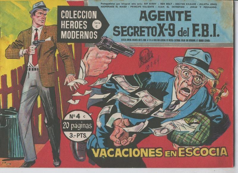 Heroes Modernos serie C numero 04: Agente Secreto X-9 del F.B.I (numerado 5 en trasera)