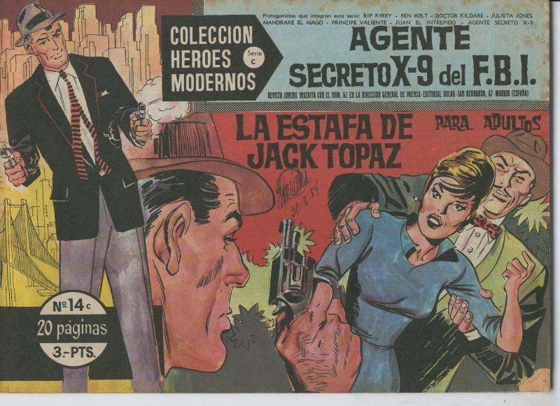 Heroes Modernos serie C numero 14: Agente Secreto X-9 del F.B.I: (numerado 1 en trasera)