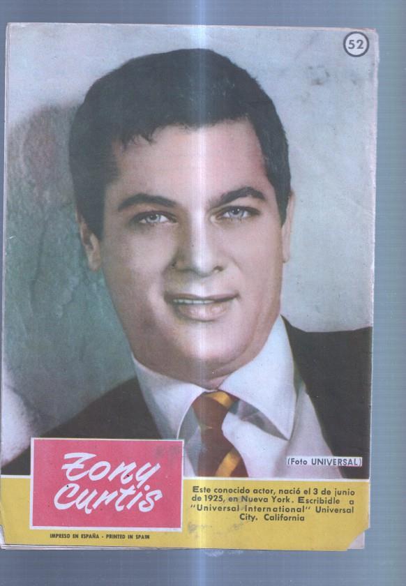 Sissi seleccion de novelas graficas numero 052: trasera foto artista Tony Curtis