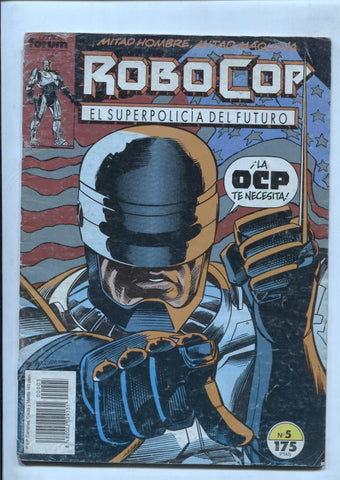 Robocop numero 05: (aviejado, cello lomo lado inferior y superior)