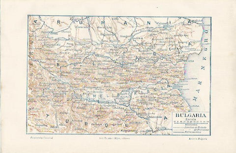 LAMINA ESPASA 11887: Mapa de Bulgaria