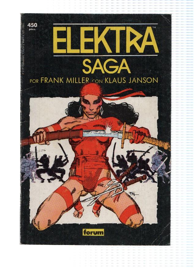 Coleccion Prestigio Forum 4: ELEKTRA SAGA, Tomo 01: EL MURO - Frank Miller (Forum 1989)