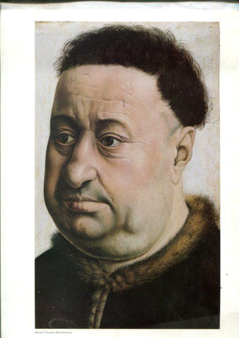 Lamina Robert Campin: Retrato de un hombre robusto