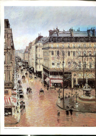 Lamina Camille Pissarro: La calle Saint Honore despues del mediodia, efecto de lluvia