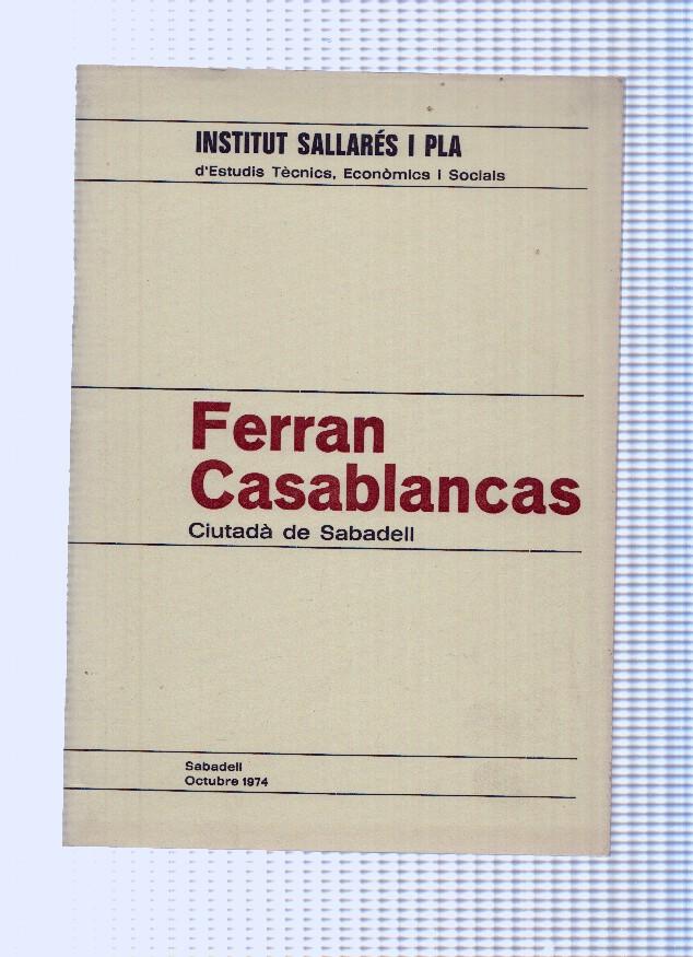 Ferran Casablancas. Ciutada de Sabadell