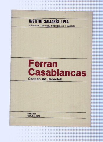 Ferran Casablancas. Ciutada de Sabadell