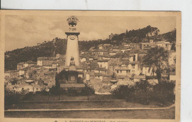 Postal 008610:  Bormes-les-Mimosas, vue generales