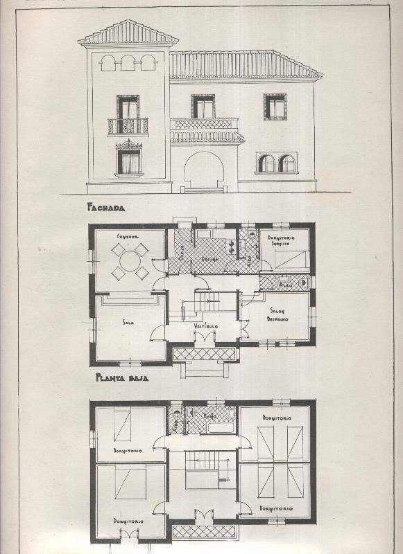 Planos modernos de Villas y Chalets modelo numero 42