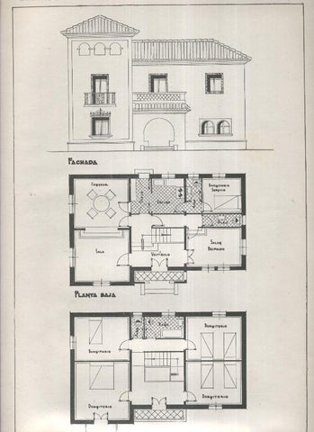 Planos modernos de Villas y Chalets modelo numero 42