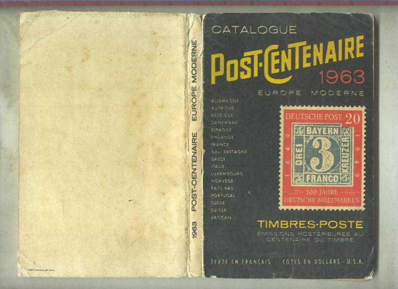 Catalogue Post Centenaire 1963 Europe Moderne