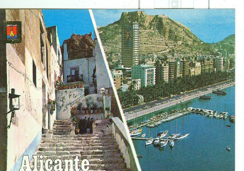 Postal 6390 : La Divina Pastora y Vista aerea, Alicante