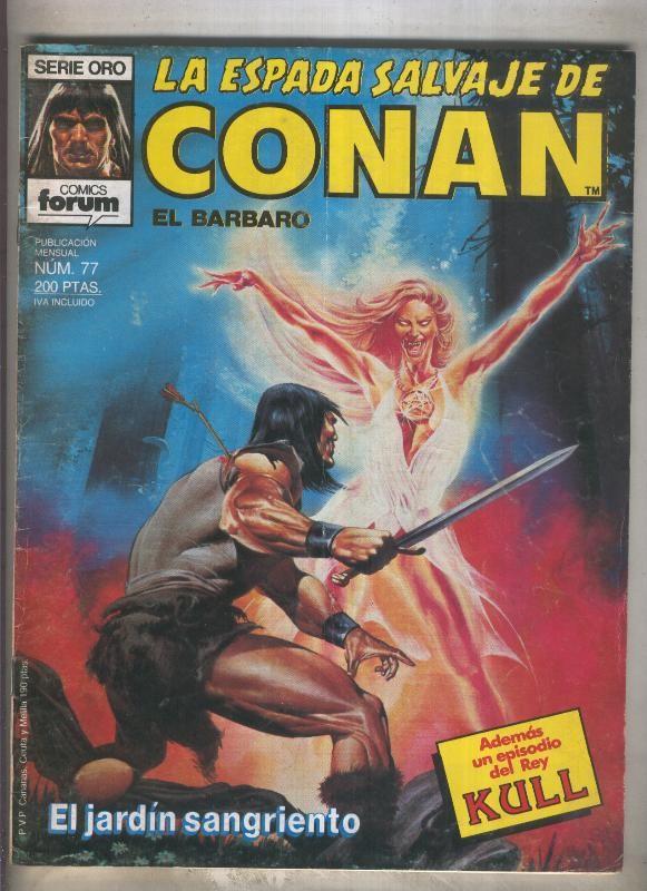La Espada Salvaje de Conan primera edicion numero 077 (numerado 2 en trasera)