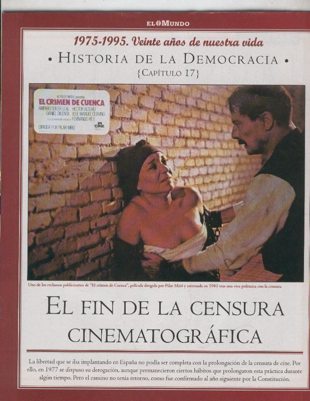 Historia de la Democracia 1975-1995: fasciculo numero 17: El fin de la censura cinematografica