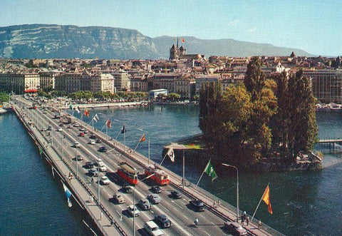 Postal 6383 : Geneve, la pont du Mt Blanc