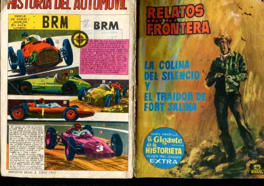 El Gigante de la historieta serie amarilla numero 04: La colina del silencio (Arturo del Castillo), trasera. Historia del automovil