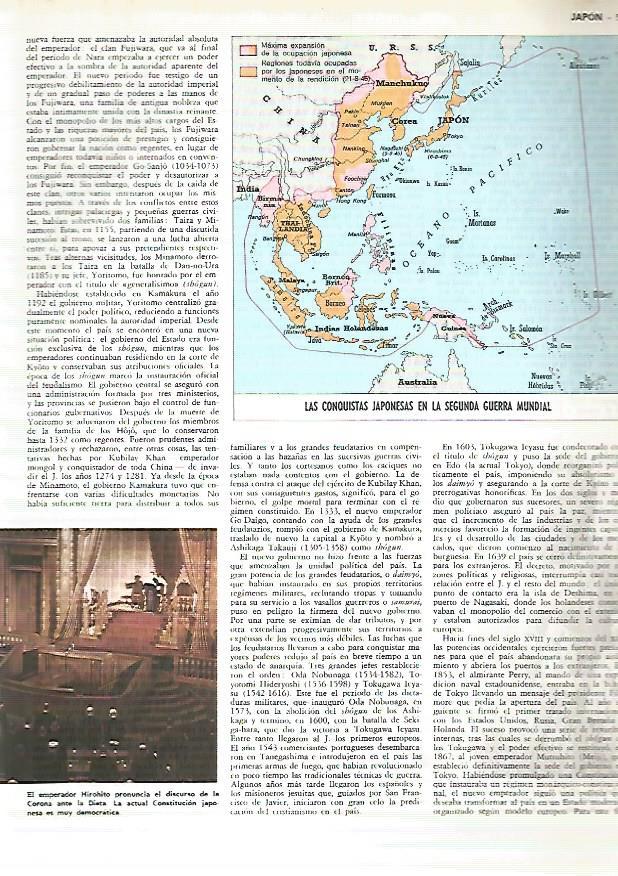 LAMINA MONITOR 0281: LAS CONQUISTAS DE JAPON EN LA SEGUNDA GUERRA MUNDIAL