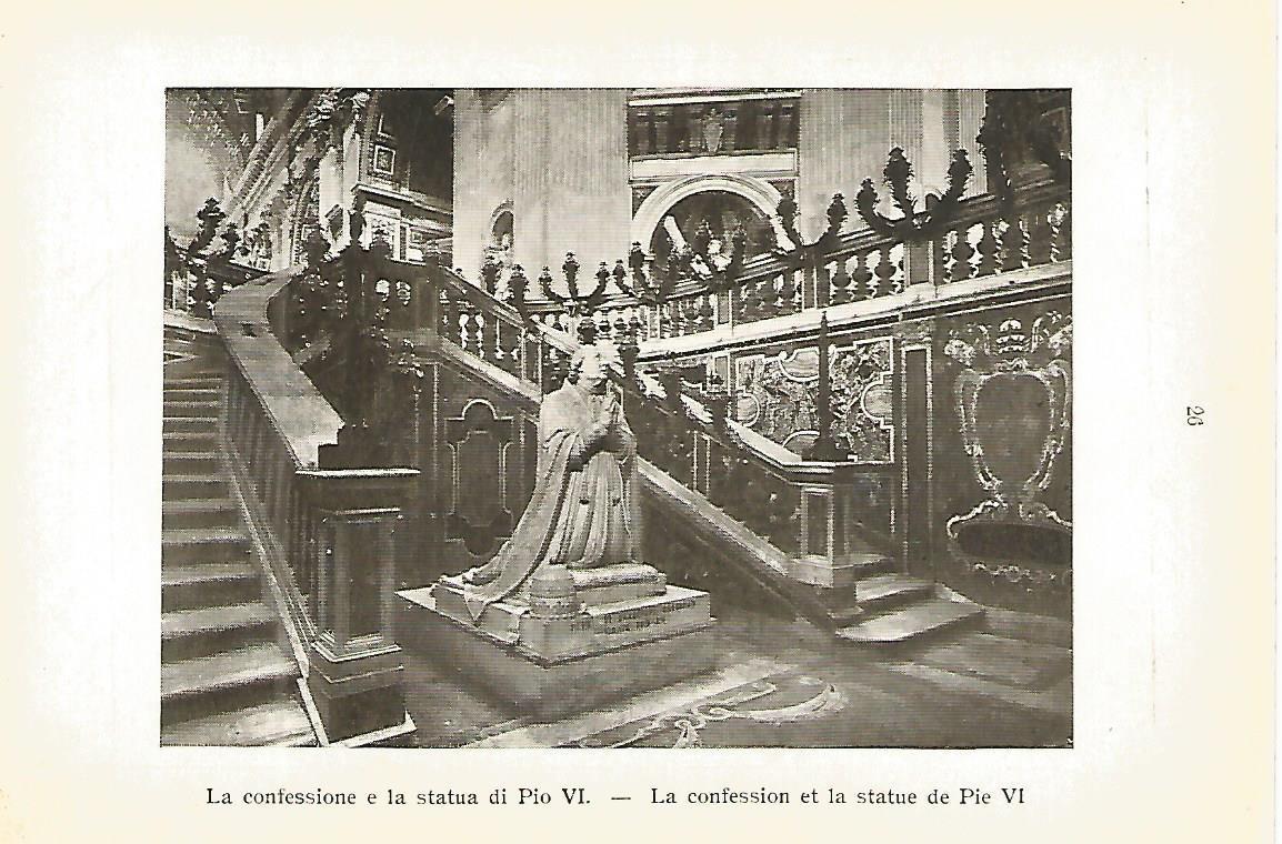 Lamina 782: VATICANO. La confesion y la estatua de Pio VI