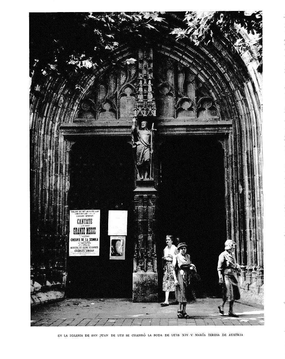 LAMINA 6254: Iglesia de San Juan de Luz donde se celebro la boda de Luis XIV y Maria Teresa de Austria