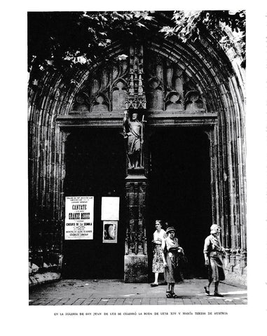 LAMINA 6254: Iglesia de San Juan de Luz donde se celebro la boda de Luis XIV y Maria Teresa de Austria