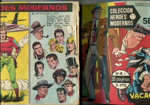 Heroes Modernos serie C numero 04: Agente Secreto X-9 del F.B.I (numerado 1 en trasera)