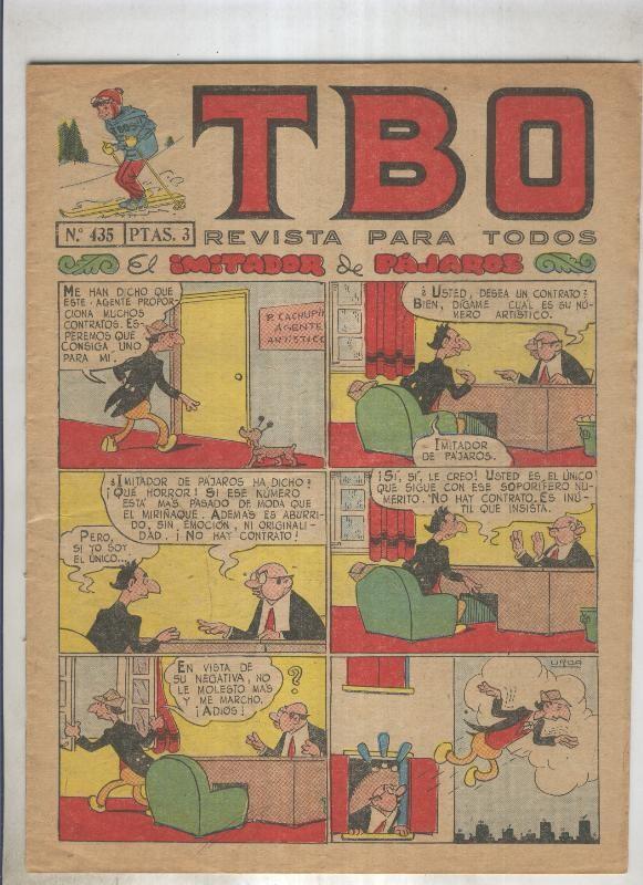 TBO numero 435: El imitador de pajaros (Urda), (numerado 1 en trasera)