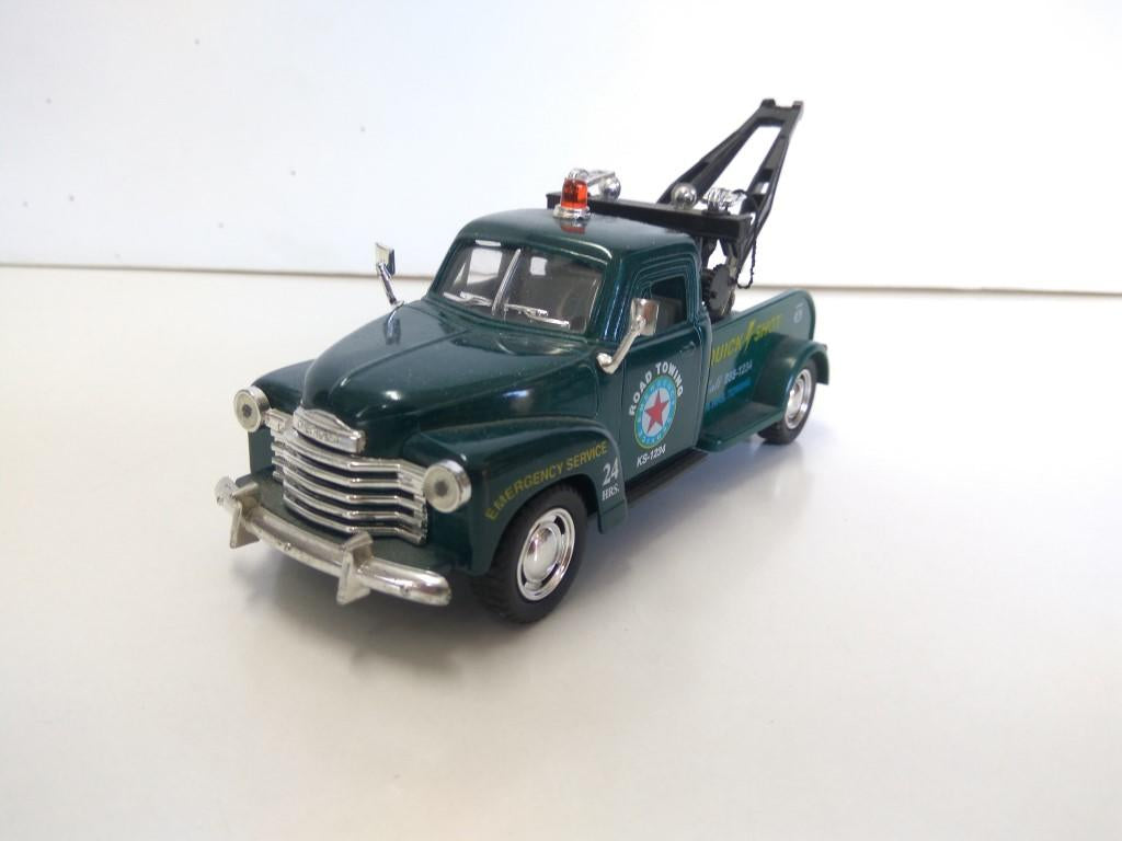 Coche Escala/Diecast: Grua de Remolque - CHEVROLET 3100 WRECKER 1953, Verde (KINSMART)