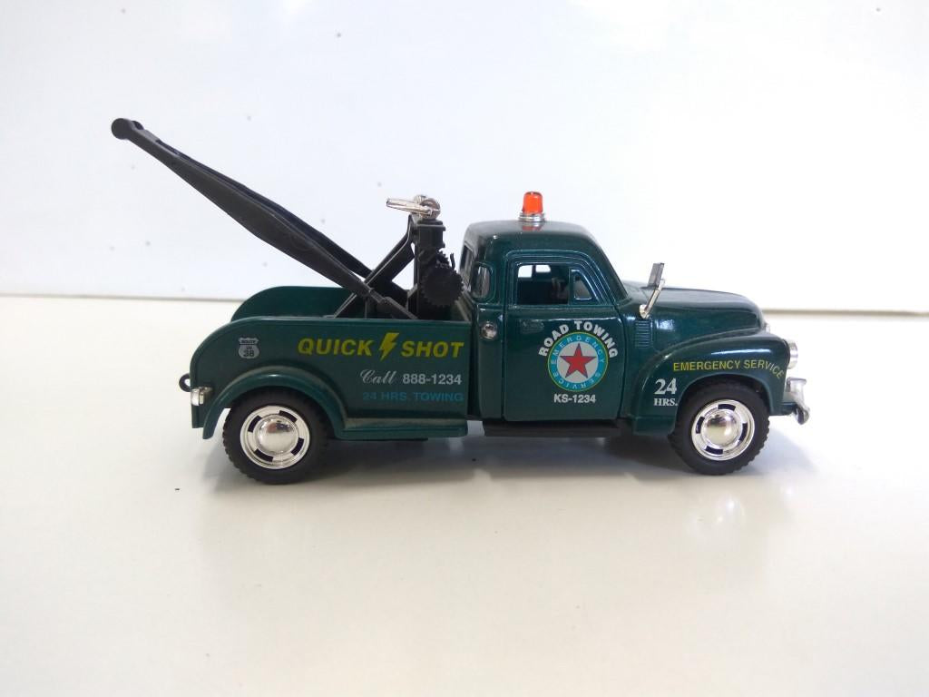 Coche Escala/Diecast: Grua de Remolque - CHEVROLET 3100 WRECKER 1953, Verde (KINSMART)