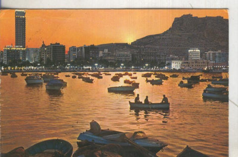 Postal 5162 : Puesta de sol en el puerto de Alicante