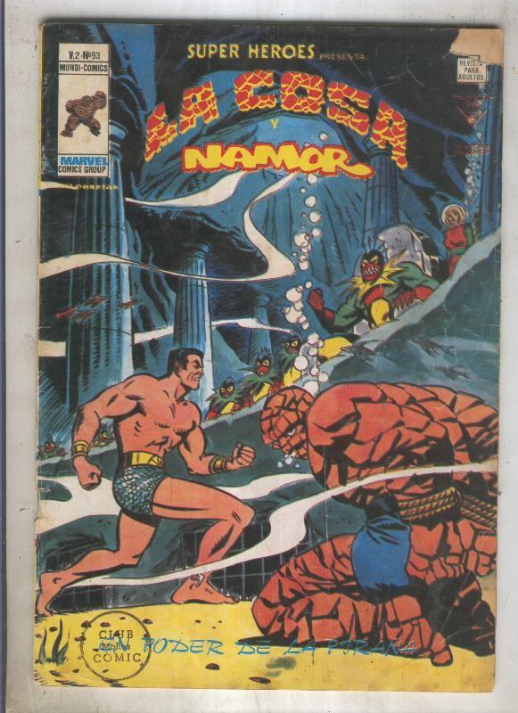 SUPER HEROES numero 093: LA COSA (2 contraportada)