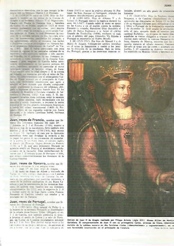 LAMINA MONITOR 0290: RETRATO DE JUAN II DE ARAGON