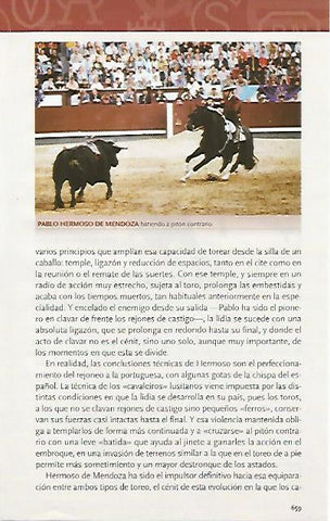LAMINA COSSIO 50521: Pablo Hermoso de Mendoza batiendo a piton contrario