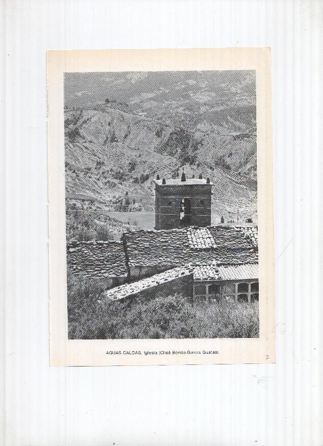 Historia de Aragon: lamina numero 002: Aguas Caldas (iglesia) y Aguavia (Puerta iglesia)