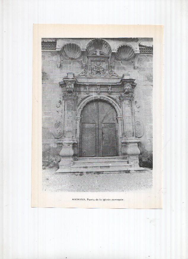 Historia de Aragon: lamina numero 002: Aguas Caldas (iglesia) y Aguavia (Puerta iglesia)