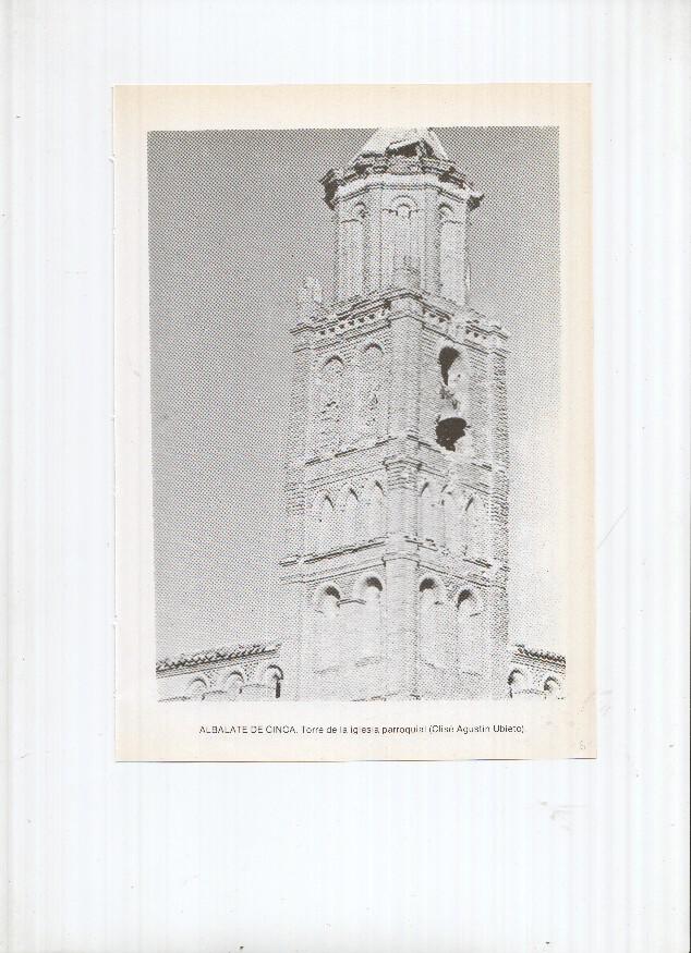 Historia de Aragon: lamina numero 006: Albalate de cinca (Torre iglesia) y Albarracin (Murallas)