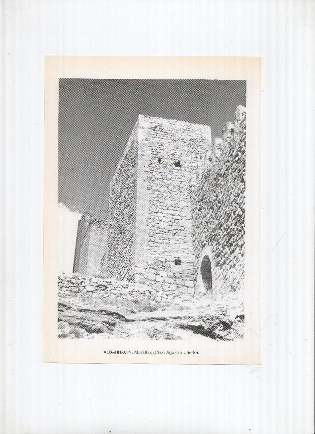 Historia de Aragon: lamina numero 006: Albalate de cinca (Torre iglesia) y Albarracin (Murallas)